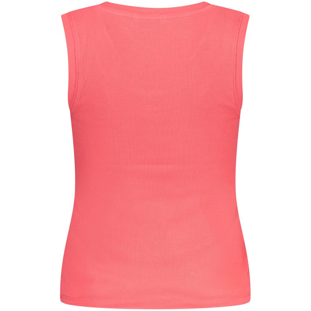 Pink Cotton Women Tank Top