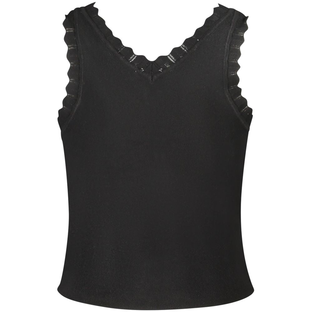 Black Viscosa Women Tank Top