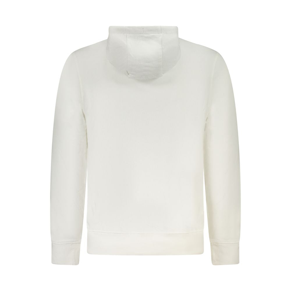 White Cotton Men's Hooded Sweatshirt