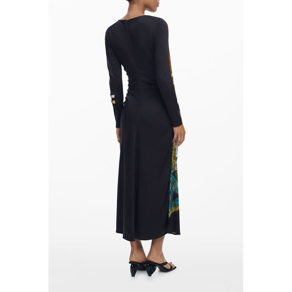 Nero Viscosa Womens Long Dress