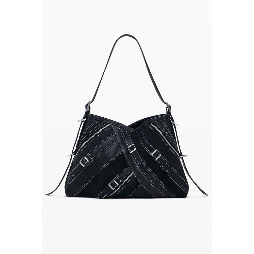 Nero Polyurethane Women Shoulder Bag