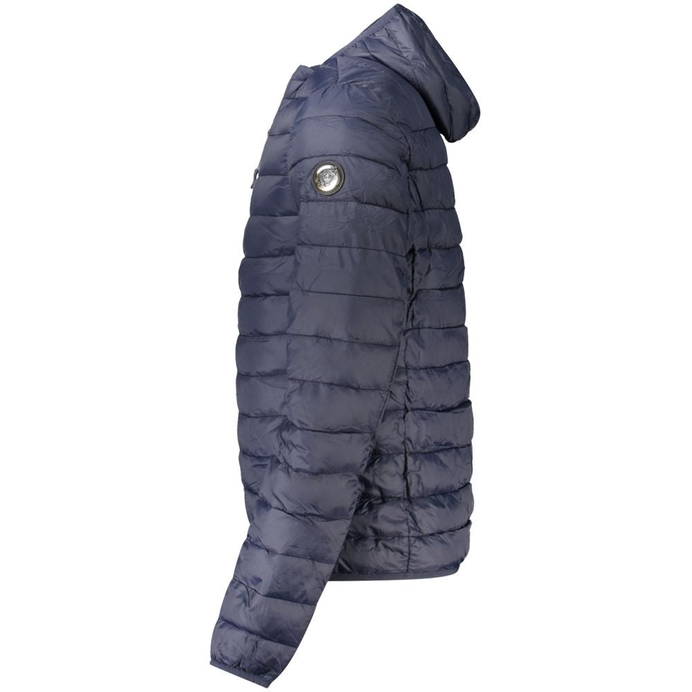 Blu Polyester Men's Jacket