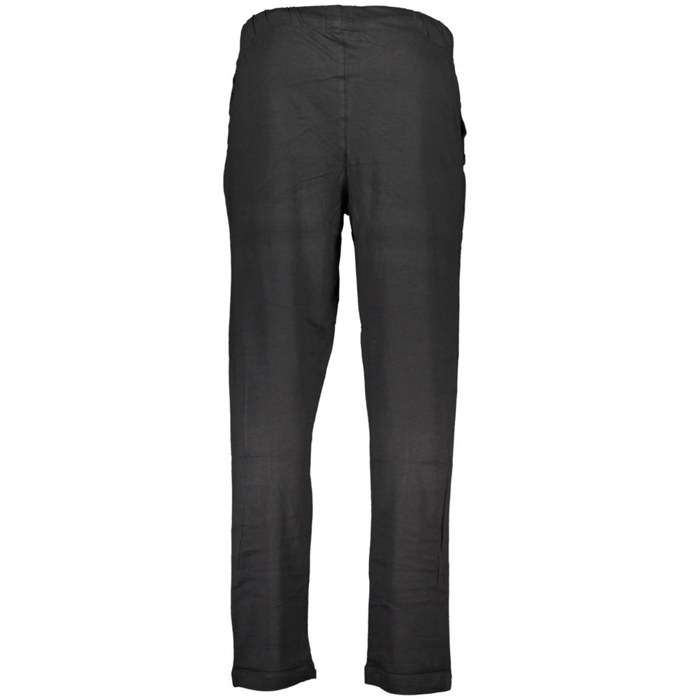 Black Cotton Men's Trouser