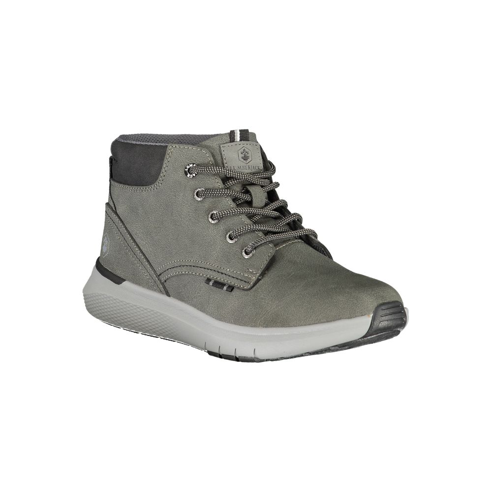 Grigio Polyester Men Sneaker