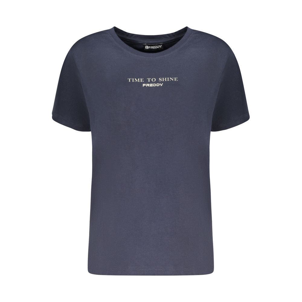 Blu Cotton Women T-Shirt