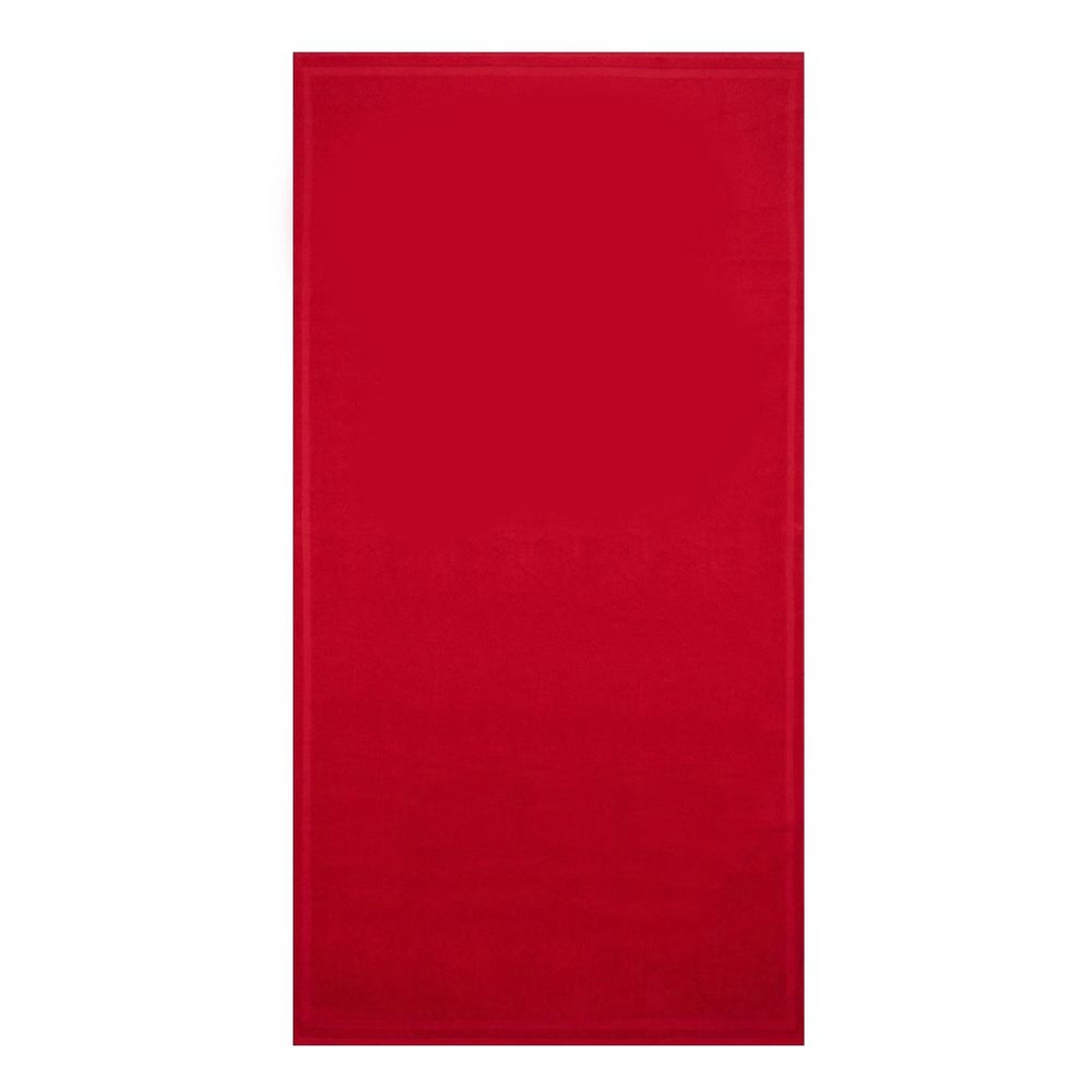 Red Cotton Men Beach Towel