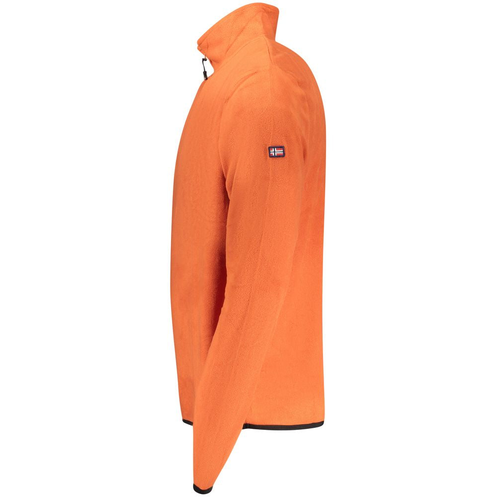 Arancione Polyester Men Sweatshirt