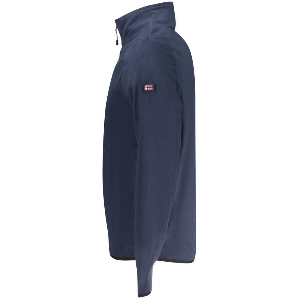 Blue Polyester Men's Sweatshirt