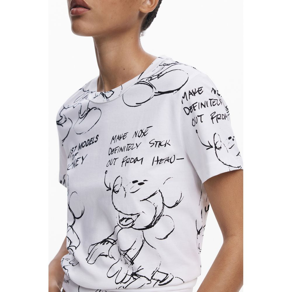 Bianco Cotton Women T-Shirt