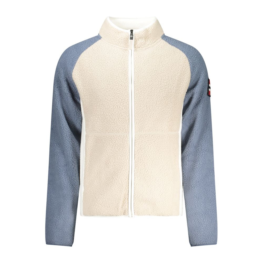 Beige Polyester Men Sweatshirt