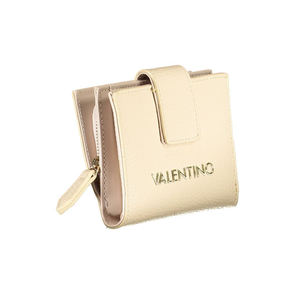 Beige Polyurethane Women Wallet