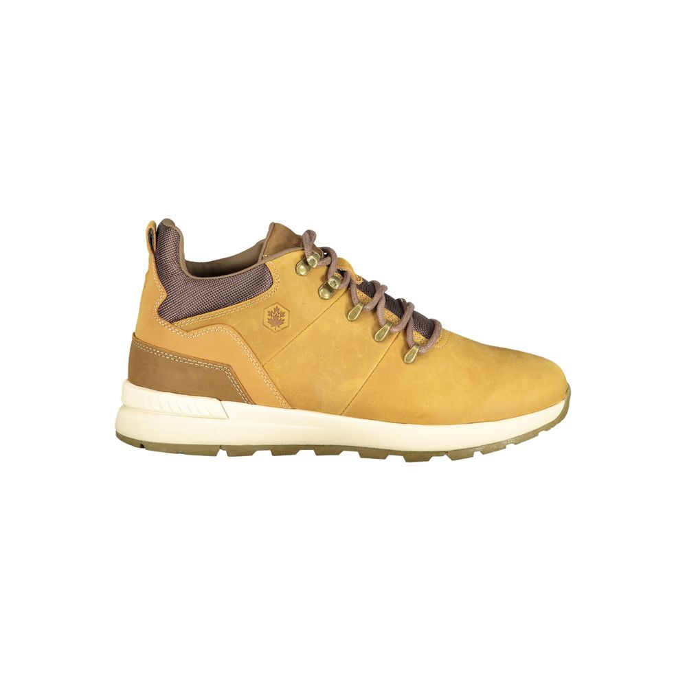 Marrone Polyurethane Men Sneaker