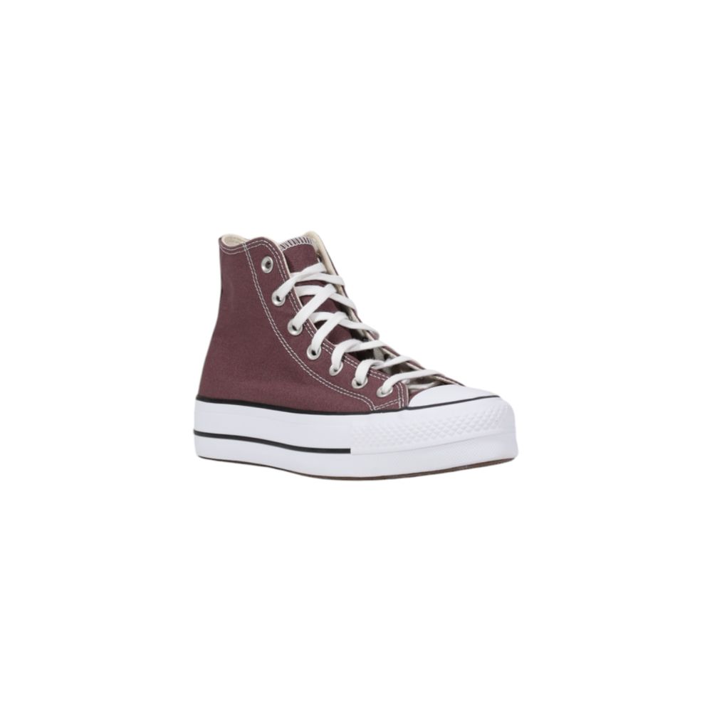 Purple Fabric Platform Sneakers