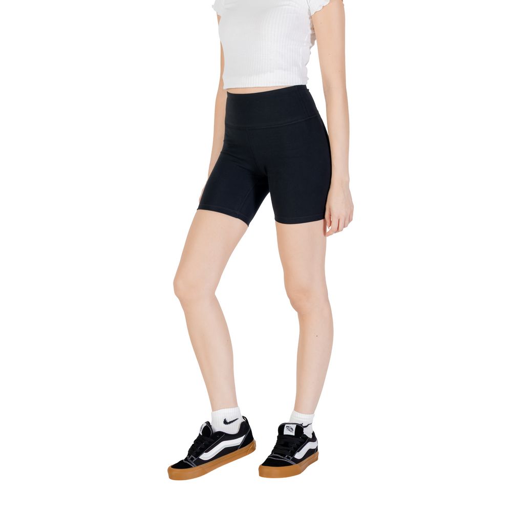 Black Cotton Bermuda Shorts
