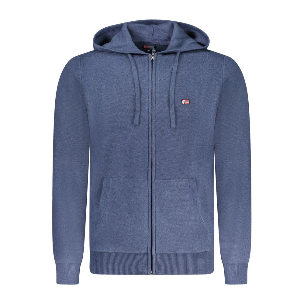 Blu Poliammide Male Cardigan