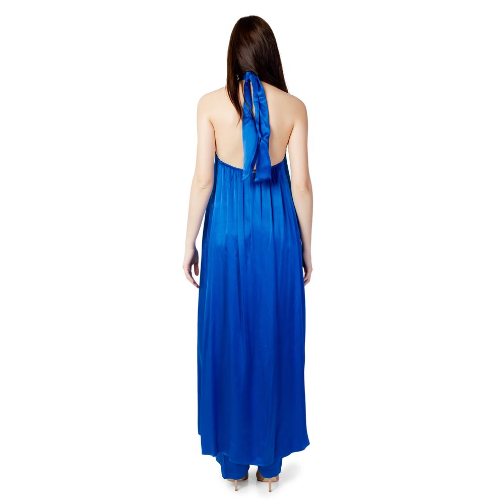 Blue Polyester Jumpsuit