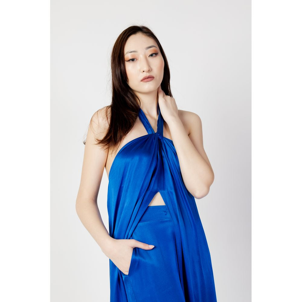 Blue Polyester Jumpsuit