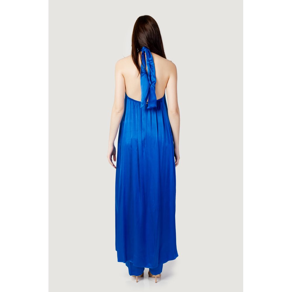 Blue Polyester Jumpsuit