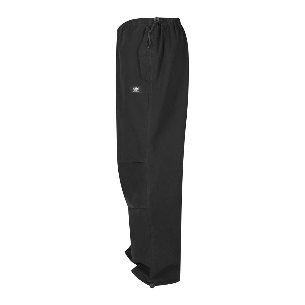 Black Cotton Casual Pants