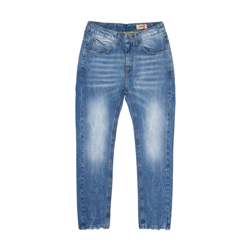 Blue Cotton Relaxed Fit Jeans