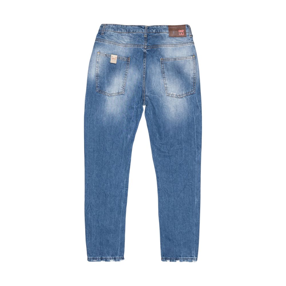 Blue Cotton Relaxed Fit Jeans
