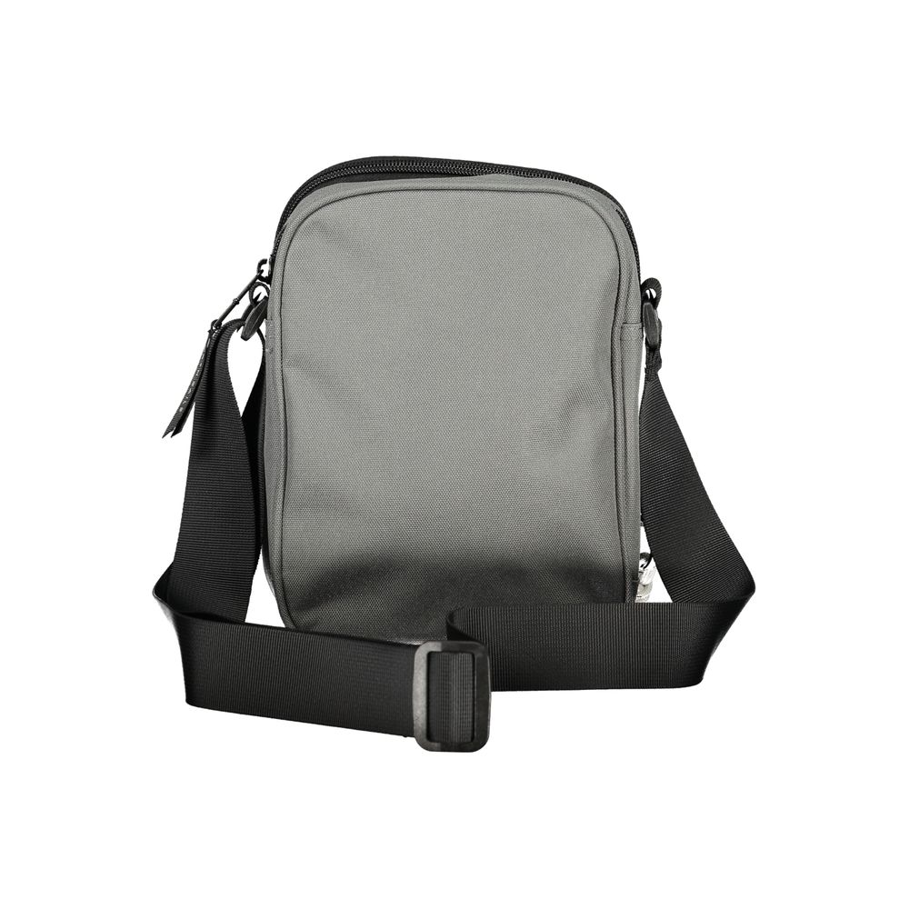 Grigio Polyester Man Shoulder Bag
